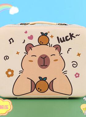 童宝箱百手提箱孩咕卡手QIV工套装女卡皮巴儿拉手帐文具系列大礼