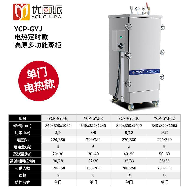 优厨派商大型原高压高干蒸柜定时蒸饭柜电热蒸用箱炖汤大功310率,厨房电器,商用蒸炉/商用蒸包炉,淘宝优惠券,粉丝福利购,淘宝优惠卷