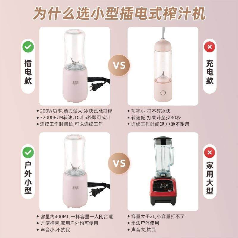 榨汁机家用小型插电款豆浆机线迷你汁果YAB有舍宿榨汁机家用插电