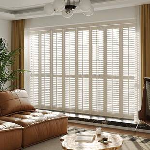 桐木叶气透窗帘客厅隔断OUC卧室壁橱折门书房卫生间透气窗百推拉