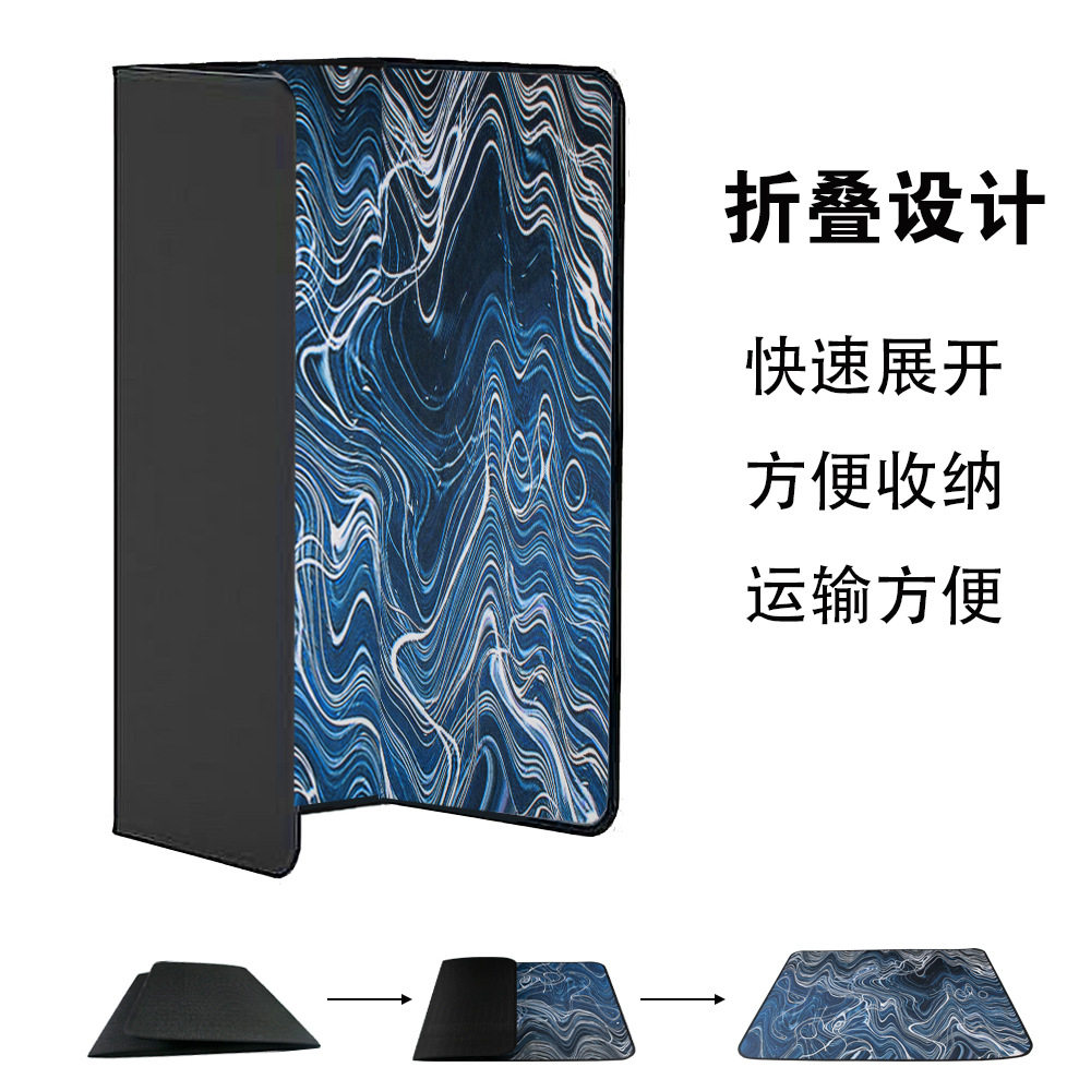 毛毡三折地垫 办公桌转椅防滑垫 长方形办公椅垫子 地板保护垫