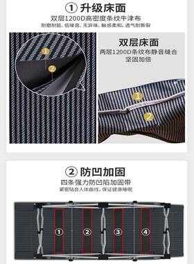 午I1折叠床承BSM-18小重300椅斤办公室休尺寸中午休息午睡躺200斤