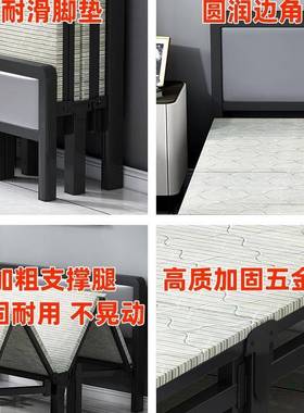 加床固折叠木板床午休床出租房简易床单人双SWN人铁用成人经家济