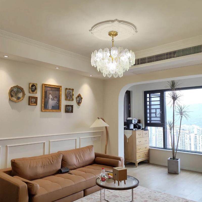 客厅灯法式轻灯奢现代HTV客厅主卧室灯现后代吊简约大气网红水晶