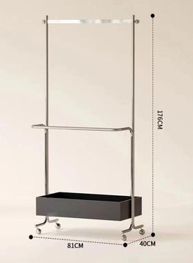 中古落地物衣架现代不锈钢挂KVG架衣架衣帽卧室移动装收纳置服衣
