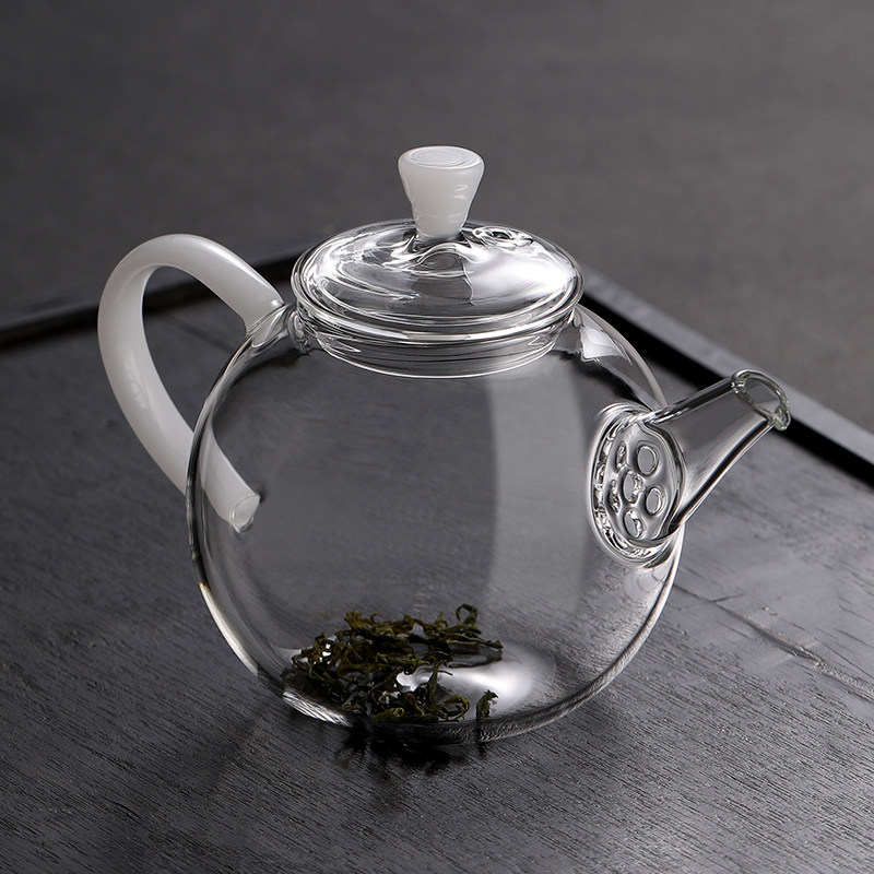 一人喝小茶壶一人用可加热玻璃单壶对嘴I迷你泡茶壶办公室过滤茶