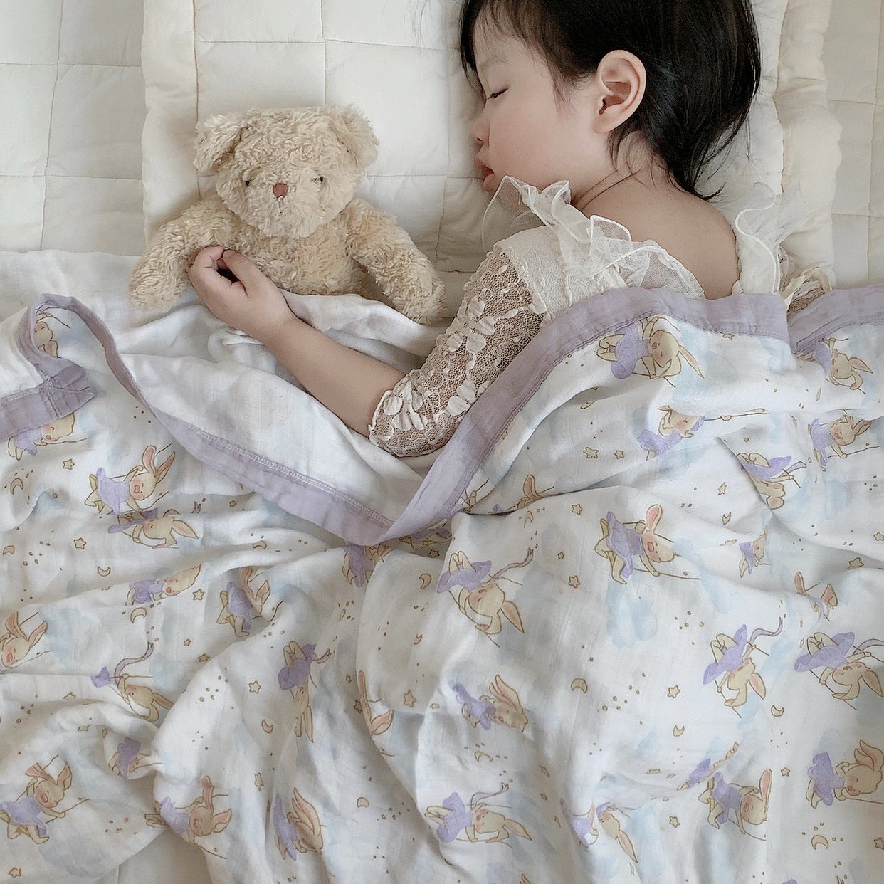 幼儿园儿童夏凉被竹棉薄空调被子宝宝四层竹纤维纱布新生婴儿盖毯
