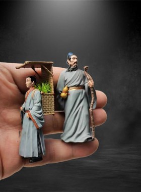 新中式桌面装饰摆件大号历史古代人物桌面微景观水U族盆景居室摆