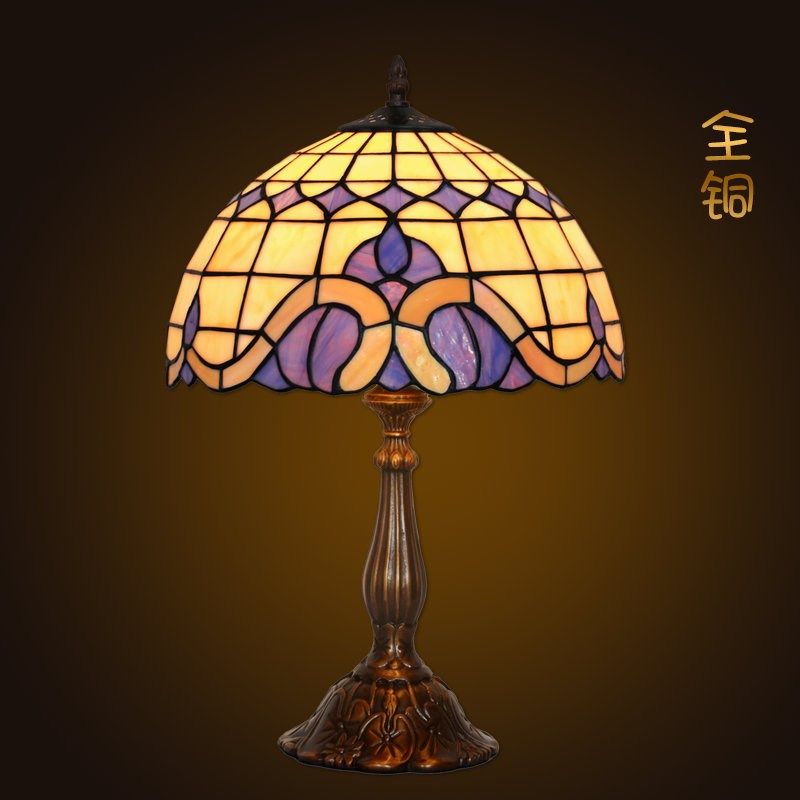 厂家直销 帝凡尼欧式地中海铜台灯沙发台灯书房卧室 玻璃床头灯,家装灯饰光源,装饰台灯,淘宝优惠券,粉丝福利购,淘宝优惠卷
