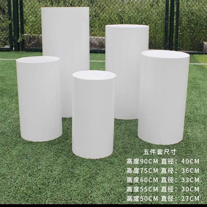 新款铁艺婚庆道具圆柱甜品桌圆筒甜品台签到区生日派对展示摆件