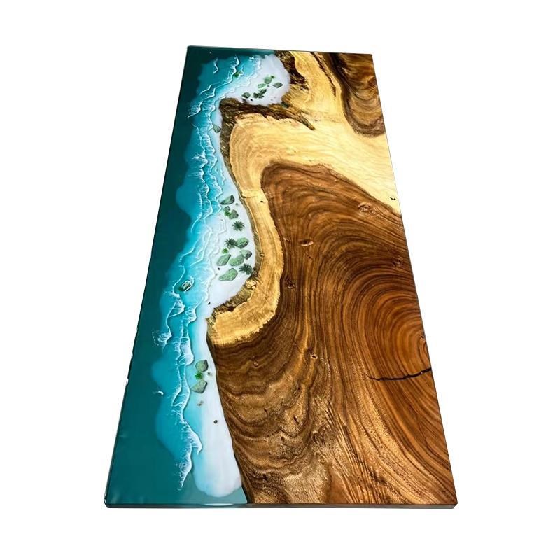 环氧树脂桌子河流桌树木料茶几会议大板茶桌实木原木茶台餐桌