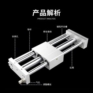 100 200 300 500 CY1L长行程无杆气缸磁偶式 400 气动配件RMTL6