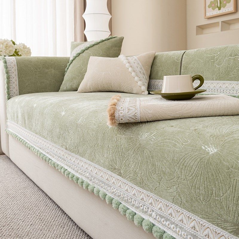 法式轻奢沙发垫新款2024四季通用盖布巾皮沙发套罩防滑花边坐垫子,居家布艺,沙发套,淘宝优惠券,粉丝福利购,淘宝优惠卷