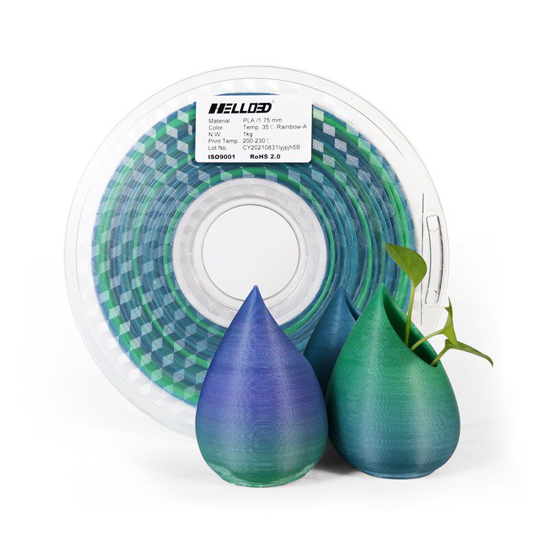 3D打印耗材pla1.75mm打印机耗材料温变彩虹 3d打印笔线条材料1KG