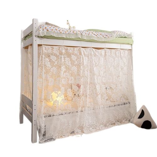 新款学生蚊帐加密防尘提花蚊帐上下铺宿舍蚊帐小仙女复古镂空蚊帐