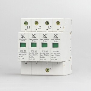 中厦浪涌家用防雷击避雷器开关电涌/泳保护器SPD40KA4P4极220vC级