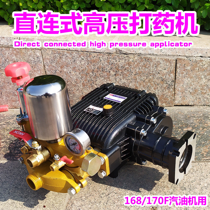 直连高压喷雾喷药机清洗园林绿化压力168/170汽油机用三缸柱塞泵