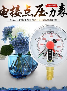 YNXC-100耐震电接点压力表油压液压抗震防震真空表上下限控制器