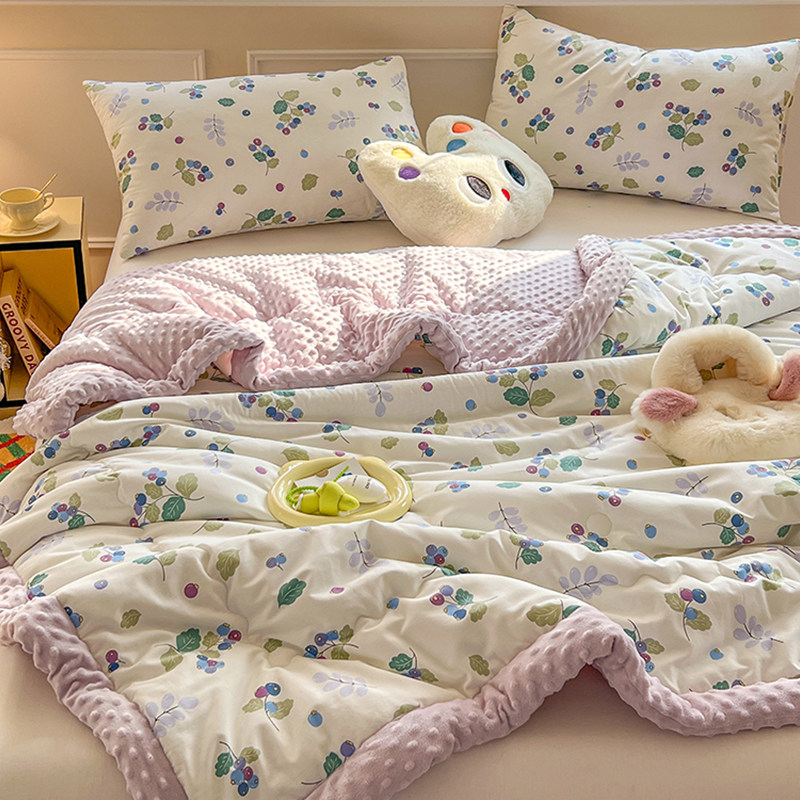 全棉豆豆被春秋被2024新款夏凉被C可机洗儿童单人空调被薄被子4斤