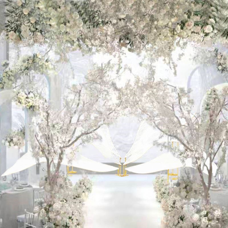 2022新款婚庆道具翅膀摆件婚礼现场布置模型铁艺婚礼背景装饰