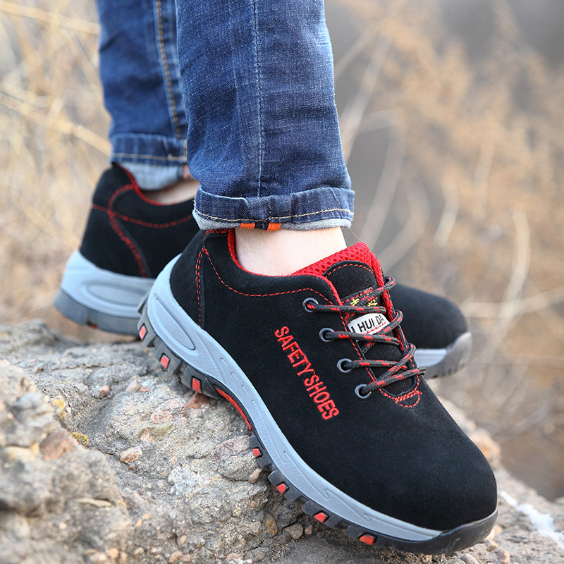 劳保鞋女钢头防砸防刺穿冬季透气防臭轻便耐磨防滑焊工工作鞋