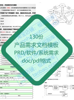 产品经理产品需求文档模板电子版项目规范分析软件系统BRD排期PRD