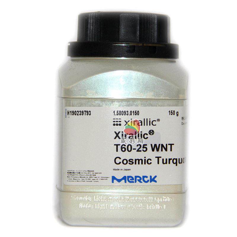 默克珠光粉XIRALLIC T60-25 WNT Cosmic Turquoise幻彩绿色600目