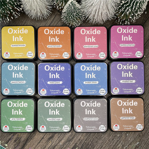 Oxide氧化印台晕染涂抹染卡用艺术杂志手帐卡片剪贴印章ink pad