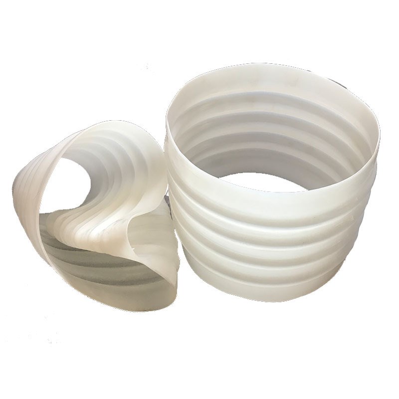 耐高温半透明硅胶软连接 振动筛硅胶连接件 乳白色大口径硅胶管