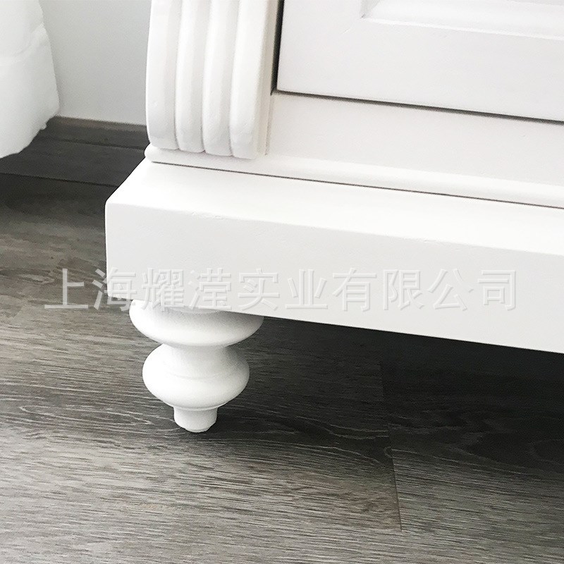 美式双门书柜实木家用书橱书架两门展示柜客厅全实木落地储物酒柜