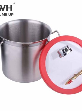 4CFM真空泵配套3加仑真空桶AB胶脱泡不绣钢桶真空泵组合