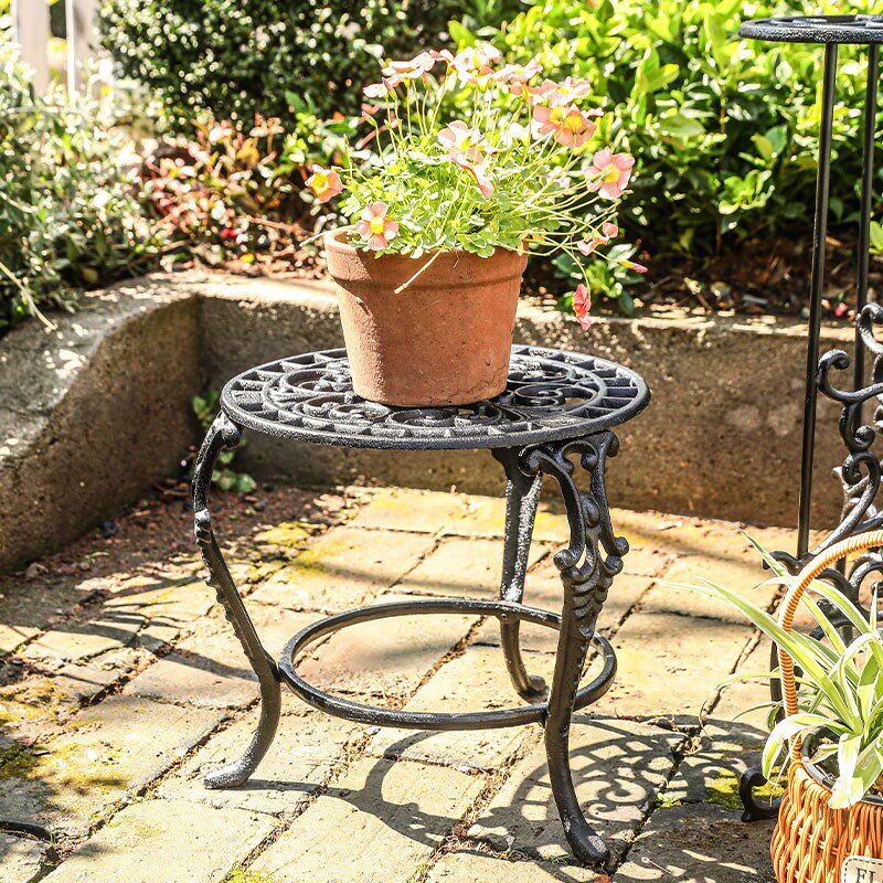 欧式复古铁艺花架多肉置物架阳台客厅室内户外庭院多层落地式摆件