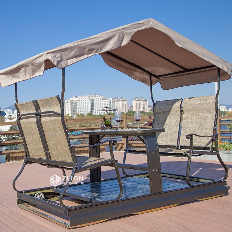 户外摇椅 四人动力 秋千花园庭院别墅露台室外懒人休闲双人摇摇椅