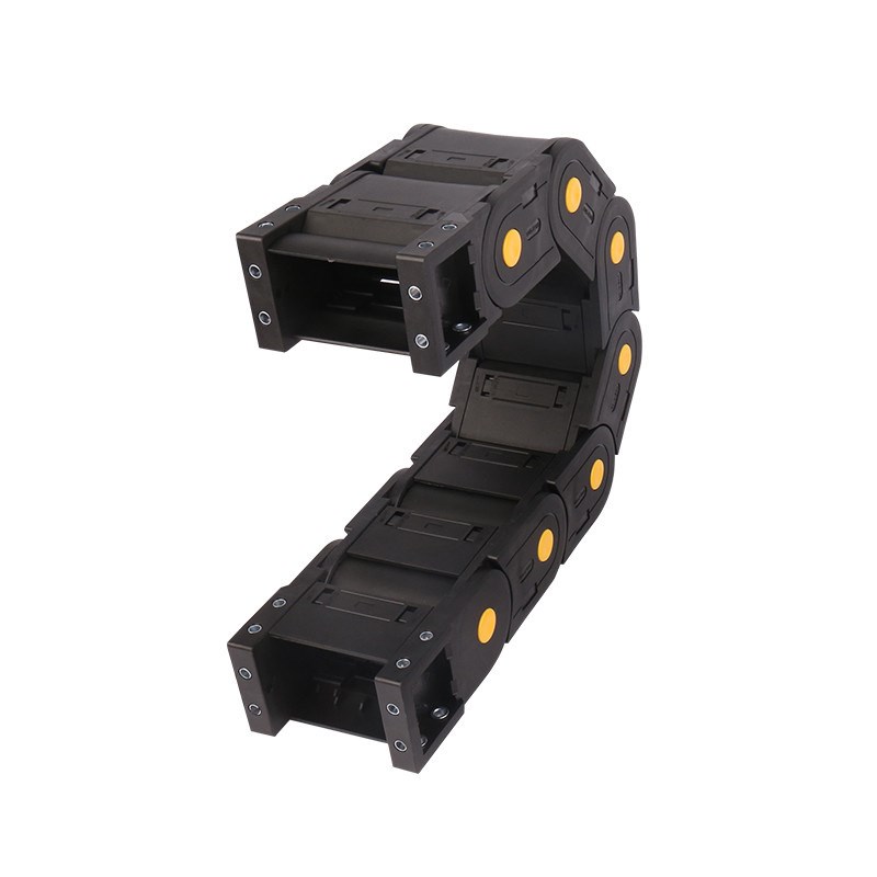 加黄点全封闭H35F-H40F尼龙拖链 工程拖链机床附件工程电缆坦克链