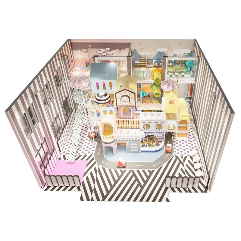 大型室内淘气堡儿童乐园小型游乐场设备商场滑梯组合亲子娱乐设施