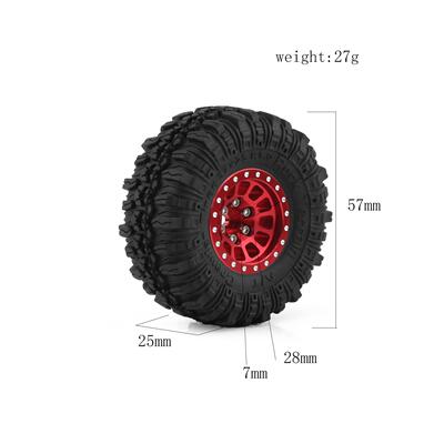 1/18 TRX4M路虎烈马1.0英寸轮胎轮毂 攀爬车铝合金轮毂 SCX24 FMS