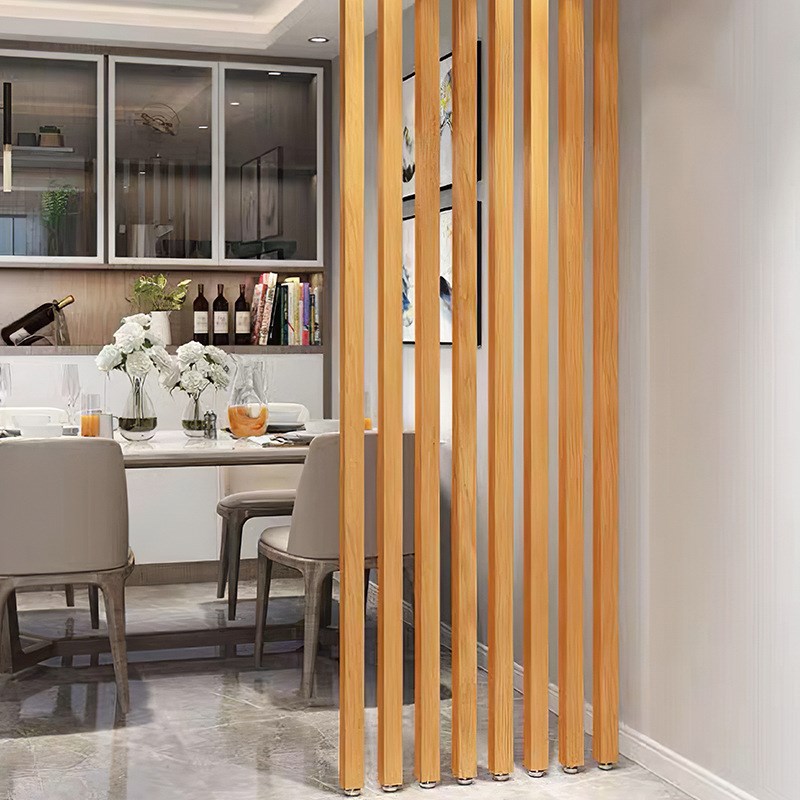 屏风隔断立柱隔断玄关实木屏风方通柱子格栅客厅工作室办公室立柱