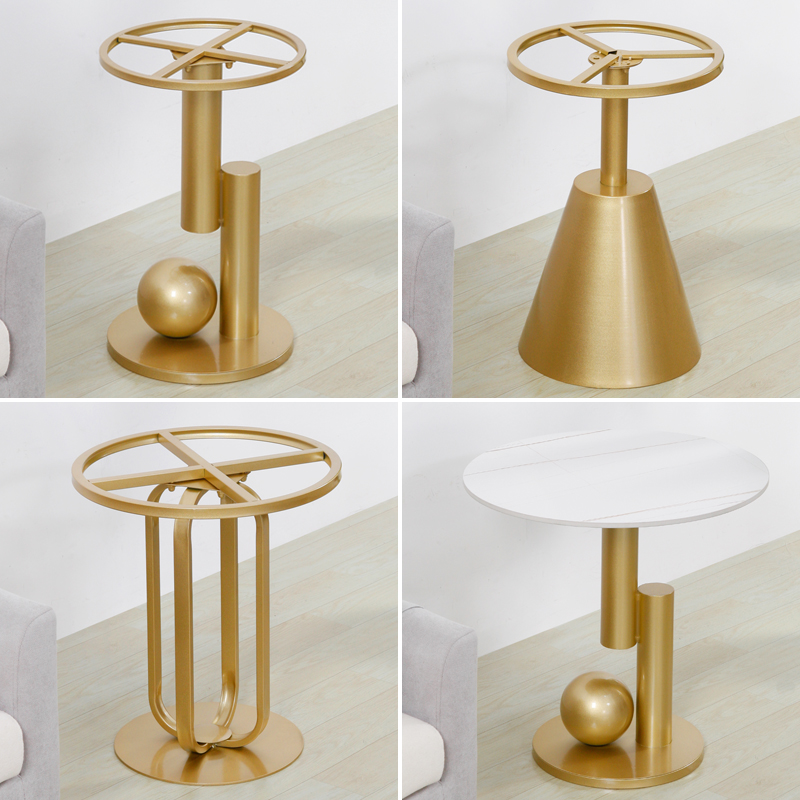 轻奢铁艺a桌腿支架桌脚架酒店茶几边几腿脚架子岩板大理石支撑家