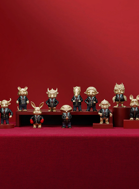 铜摆饰《学院十二生肖》q铜工艺礼品摆饰 家居饰品 生日礼物兔生