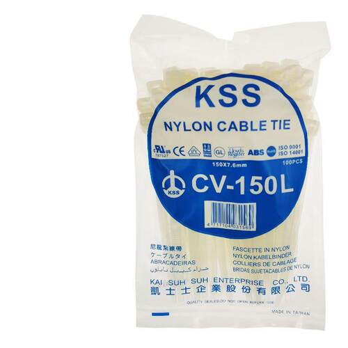 CV-150L白色台湾凯士士kss-尼龙扎线带 100根/包