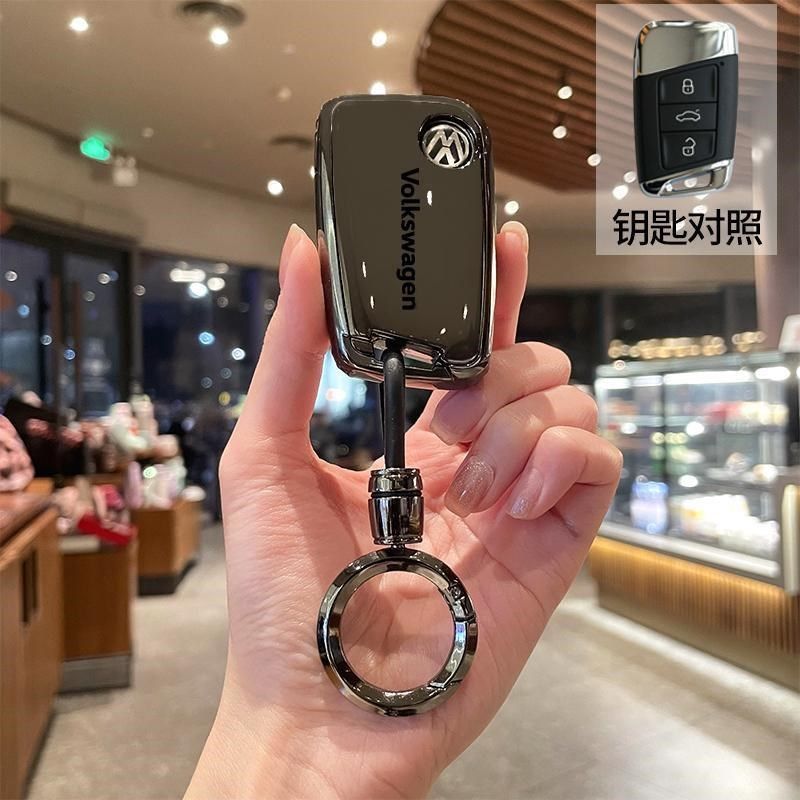 适用大众迈腾钥匙套330豪华cc帕萨特b8速腾宝来途观l探岳POLO车壳