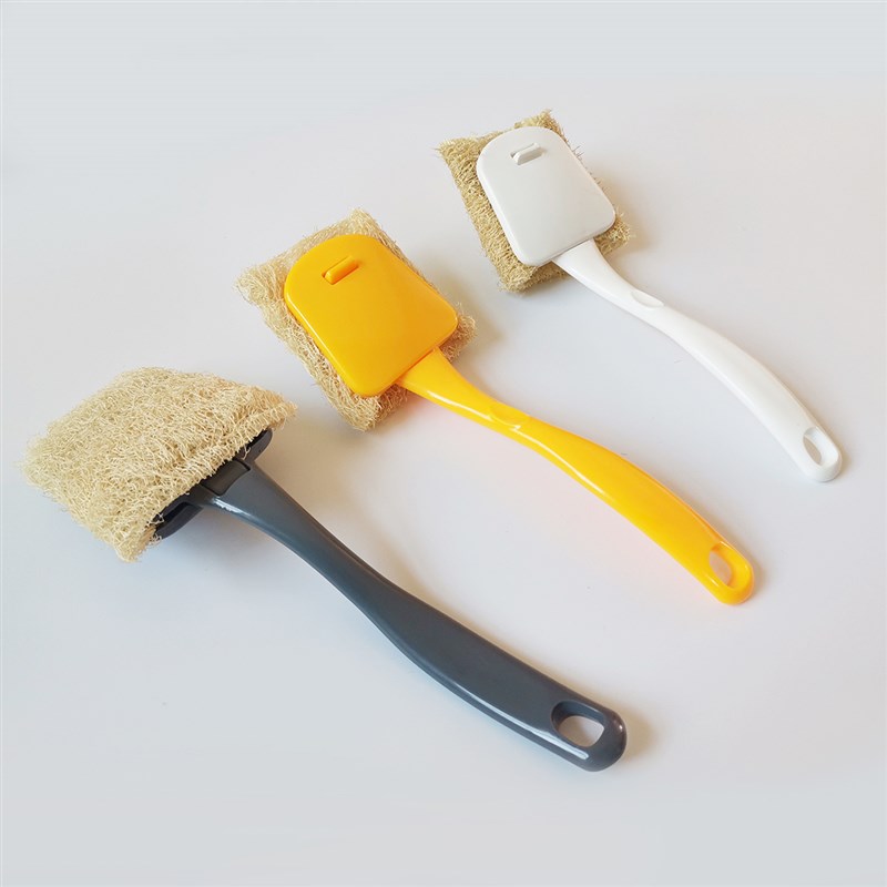 带手柄丝瓜络洗锅刷碗老丝瓜瓤洗碗长H柄刷锅厨房用品抹布丝瓜筋