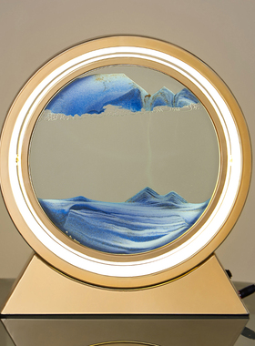 创意解压流沙画沙漏摆件办v公室桌面客厅电视柜酒柜装饰品乔迁礼