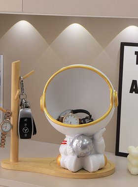 宇航员入户进门玄l关钥匙收纳摆件客厅家居电视柜装饰乔迁新居礼