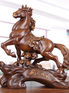 乔迁摆设马摆件j马到成功生肖马工艺品老板领导办公室桌书房装饰