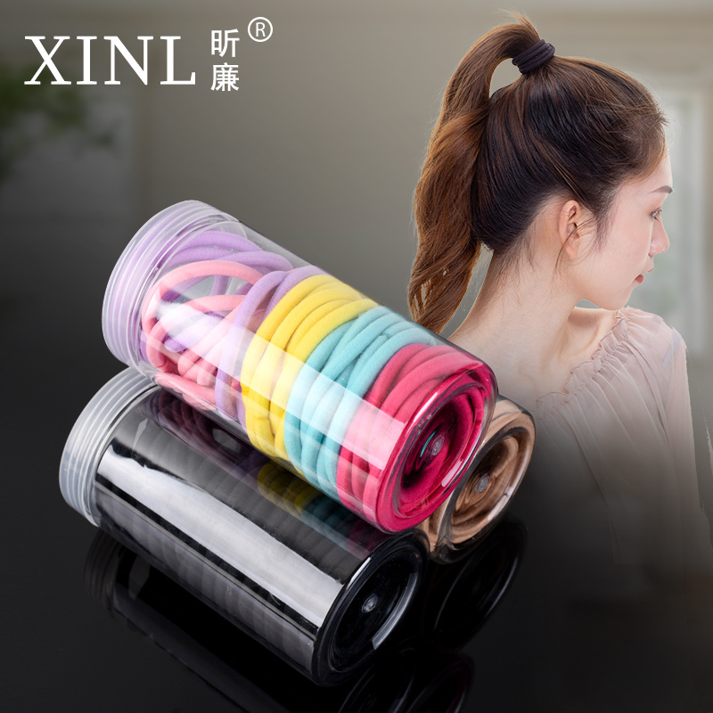 40根组合装is无缝接高弹糖果彩色橡皮筋女扎头发U圈网红加粗头绳