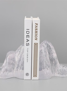 简约树脂透明书挡样板房售y楼部卧室电视柜桌面玄关饰品摆件