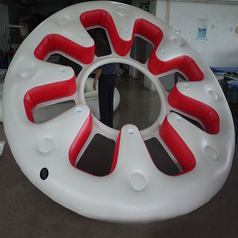 水上游乐浮床沙发垫充气大沙发浮标滚筒水上球休闲躺椅浮台划水板