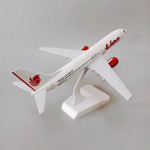 严选20cm B737狮子LION合金金属飞机模型带轮起落架可拆卸摆件