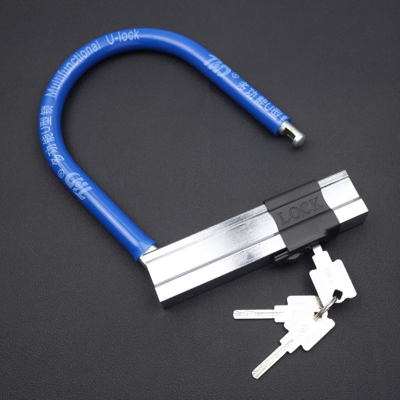 【厂家直供】4176防水U形锁 抗液压剪电动车防盗锁 摩托车锁U型锁